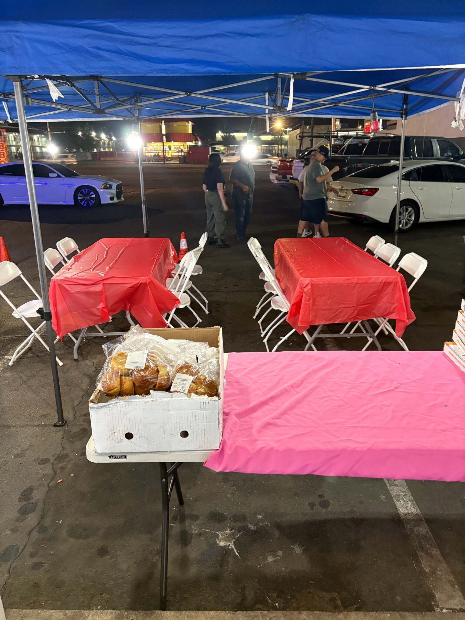 Christmas outreach setup